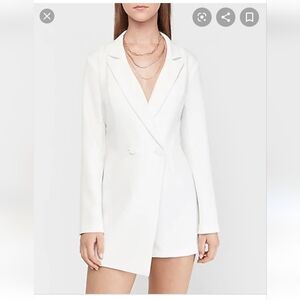 NWOT Express Double Breasted Long Sleeve Blazer Romper Sz S